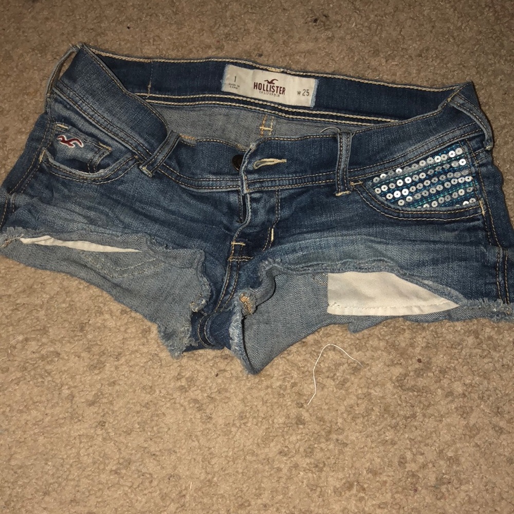 Hollister denim short shorts